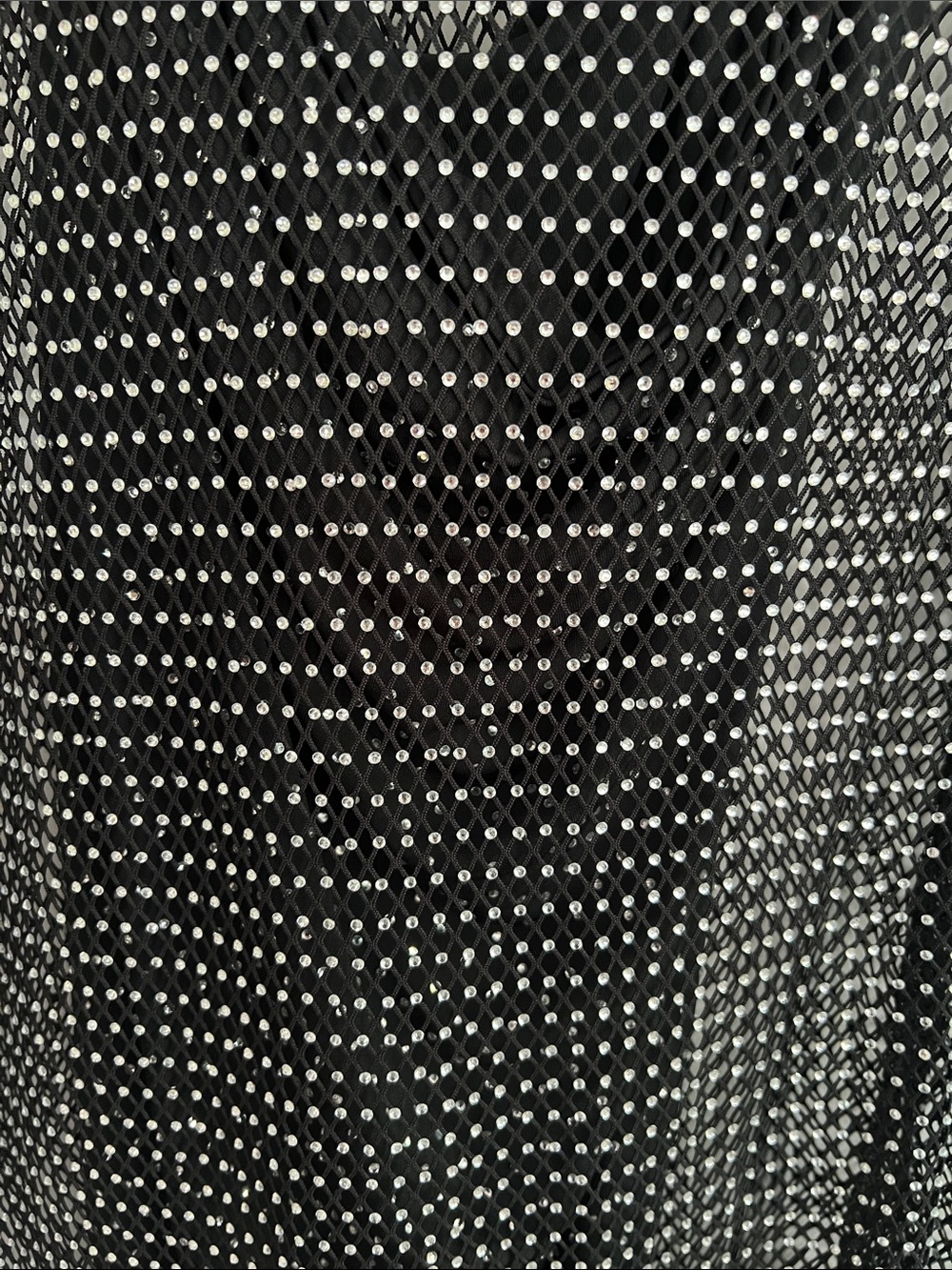 12th Tribe Martini Black Mesh Dress with Rhinestones - size L - NWT - Picture 8 of 8